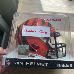 Ja’maar Chase Bengals NFL signed mini helmet